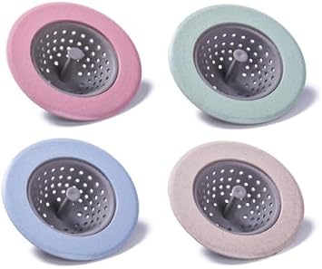4PCS/Set Silicone Sink strainers Good Grips Four Colors Suitable for Stainless Steel Edge 4.5 inch diameters Kitchen Sink Drain