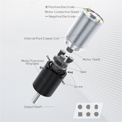 Motorreductor planetario GA24Y-370 silencioso con engranajes de metal para eliminar vibraciones 6