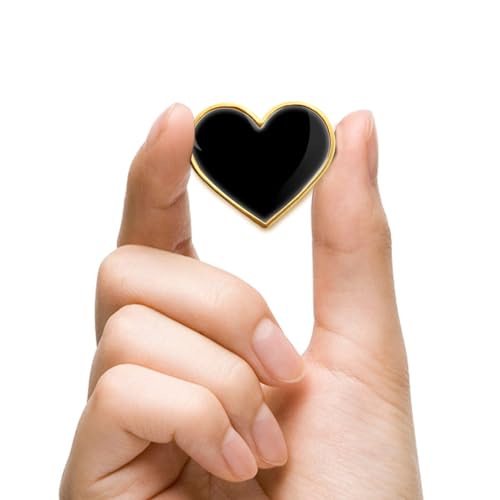 Image of 12 /25 /50 /100Pcs Multicolor Heart Love Lapel Pins Bulk - Metal Heart Health Brooch Badge For Men Women Clothes Bags Hats