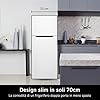 LG GTBV44PYBKD Réfrigérateur double portes 70 cm Classe E 461L Connectivité WiFi avec application Thinq connexions plates, technologie de refroidissement porte et linéaire, écran externe, compresseur