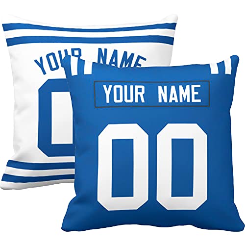 Image of ANTKING Throw Pillow 2 Pack with Custom Name and Number Personalized Gift for Men Women Boys