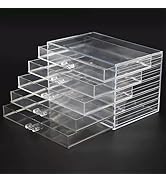 Clear Acrylic Jewelry Storage Box, Earring Jewelry Organizer with 5 Drawers, 5-Layer Jewelry Box ...