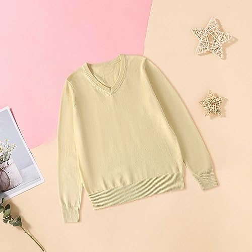 Toddler Girl Boy V Neck Sweatshirts Tops Solid Color Sweater Cardigan Long Sleeve Knit Top For 4 To 7 Years2
