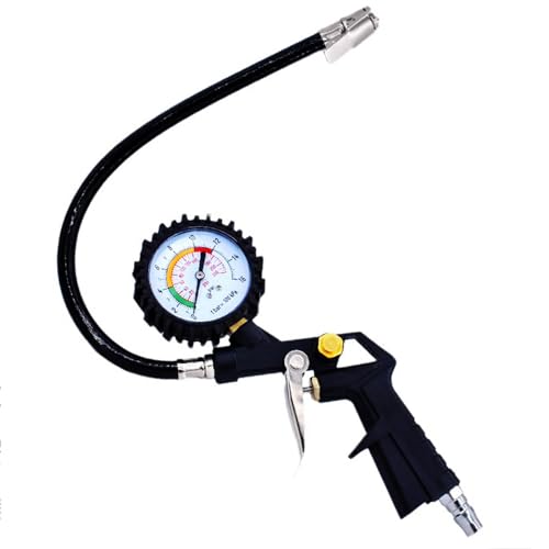 Renjzle エアチャックガン 空気圧センサー 0-16Bar 0-220Pis エアゲージ 自動車 バイク 空気入れ タイヤエアーゲージ パンク防止