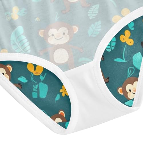 Cute Monkey Green Undies for Toddler Girls, Girls Underwear, 2T–8 Years4