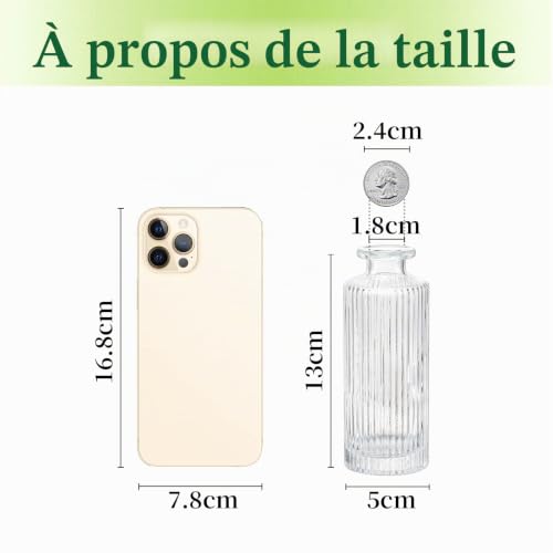 Vase a fleurs en verre pour centre de table et decoration de salon - 4