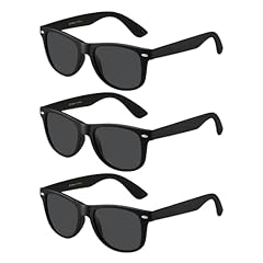 3 Pack, Black Frame Grey Lens