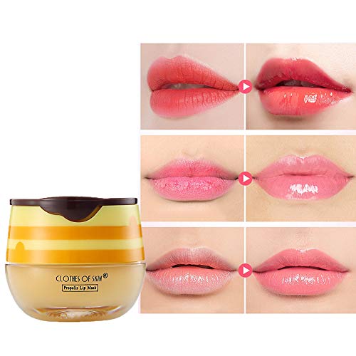 Lip Sleeping Mask with Collagen, Daily Honey Sheet Lip Mask with Propolis Extract - A Lip Moisturizer for Lip Care and Lip Treatment