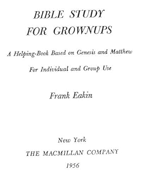 Hardcover Bible Study for Grownups Book