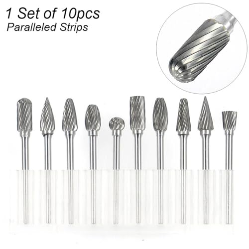 Set de fresas rotativas de carburo con vástago 1/8 y cabeza 1/4 miniatura 2