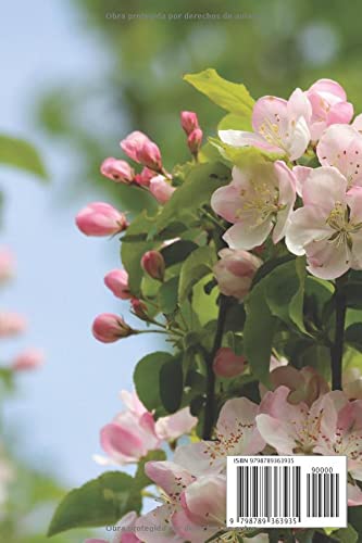 Miniatura 2 de Libreta de papel con flores de manzano A5, a color (Libretas con papel pintado) (Spanish Edition)