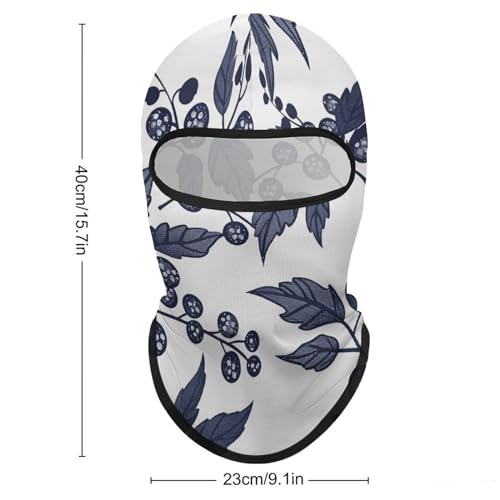 Balaclava Mask for Men Ski Mask for Women Berry Element Pattern Full Face Mask Face Cover for Cycling, 1, Style miniatura 2