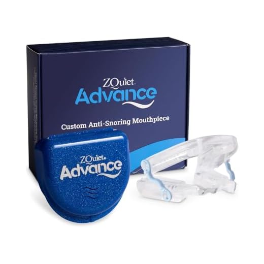 ZQuiet, Advance, Custom Anti-Snoring Mouthpiece, Adjustable Mouthguard with 4 Jaw Advancement Sizes, Slim & Low-Profile, Clear