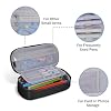 FINPAC Pencil Case, Large Capacity Multi-Use Pencil Case Box Organizer for Classroom, Office, or Travel with Carry Handle (Don't touch me)