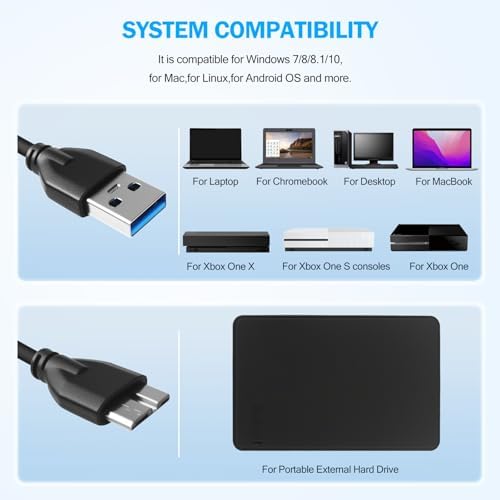 Bryzantine 1TB Portable External Hard Drive USB3.0 – Ultra Slim HDD Storage for PC — view 4