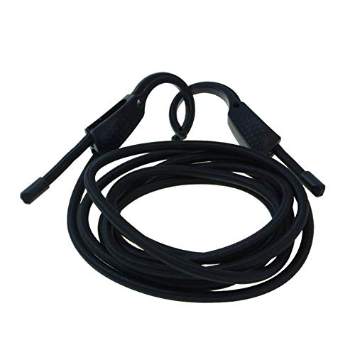 LSGGTIM Cuerda De Equipaje De Coche, CordóN EláStico Ajustable para Coche,EláStico Cordones De Equipaje Tendederos con Ganchos para Coches,para Caravana AutomóViles Que Acampan RVs Etc,3m Negro Cover