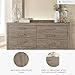 Signature Design by Ashley Culverbach Coastal 6-Drawer Dresser and Mirror with Anti-Tipping Restraint, Gray