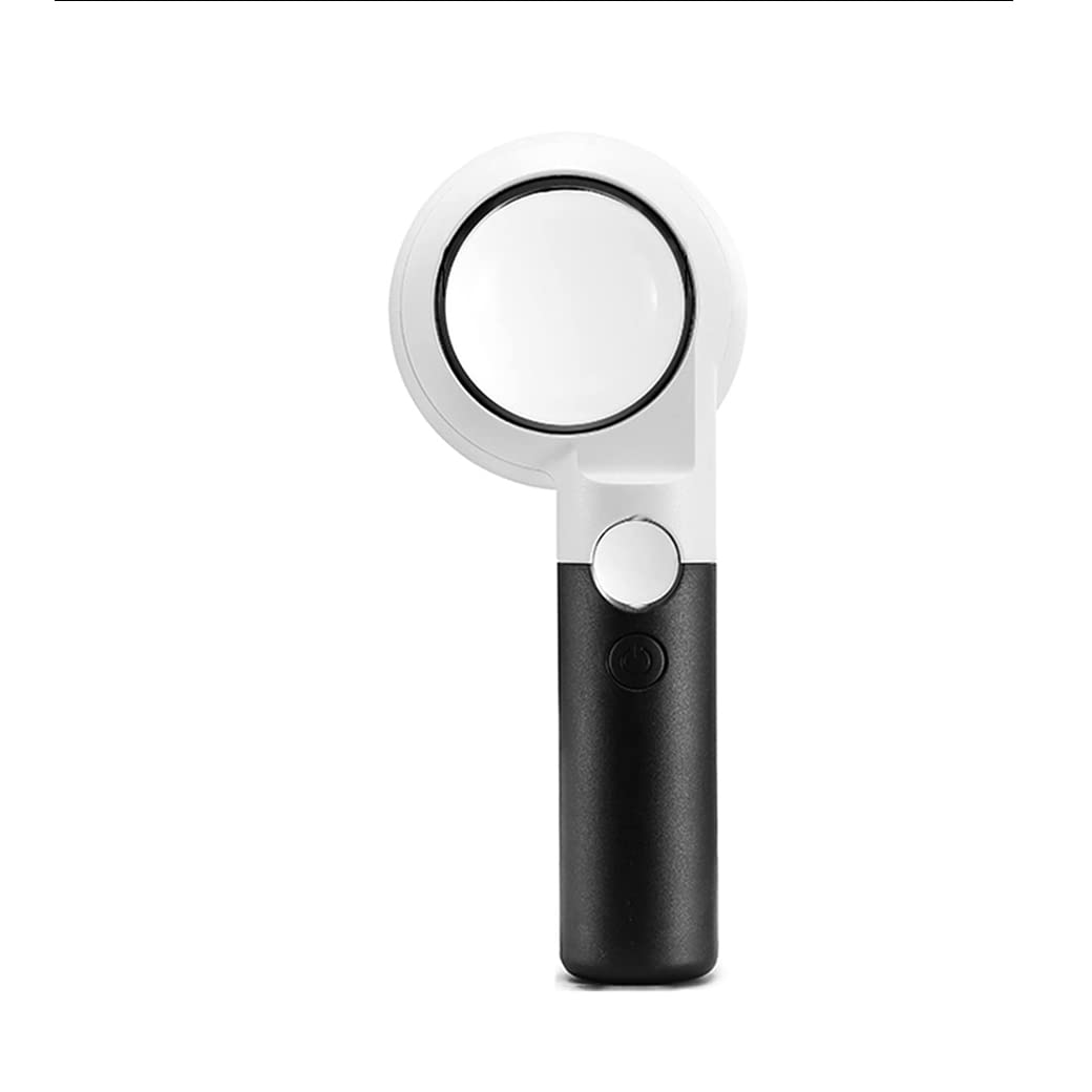 CanEve Lupa de Mano 7X 20X con 9 Luces LED, Lupa iluminada iluminada, Lupa de Lectura for Lectura de Personas Mayores, Monedas, Sellos, Mapa, inspección A Lupa (Size : B)