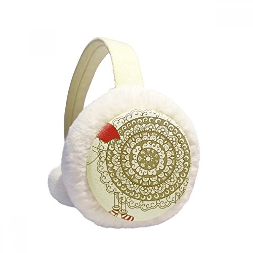 Orejeras de felpa para proteger las orejas con sombrero de Navidad en paseos y caminatas invernales