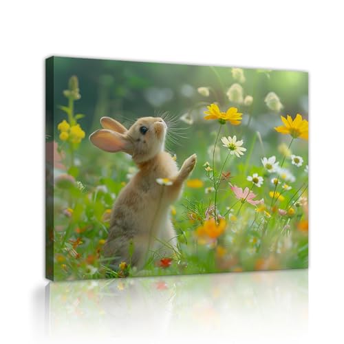 Toile Art Mural Fleurs Sauvages Impression Premium avec Cadre Intérieur