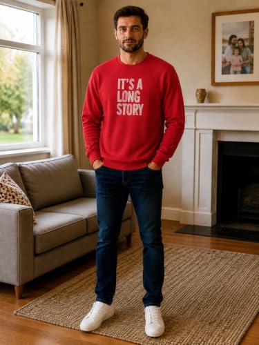 Image of Mack Jonney Men's Printed Fleece Sweatshirt|Full Sleeve Round Neck Winter Sweatshirt for Casual Wear|Travel|Gym & Everyday Style-mj-403