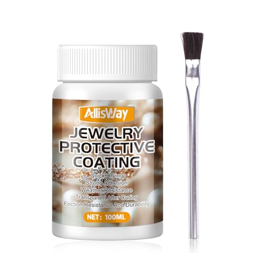 AllisWay Zaponlac, Metallschutzlack, Metalllack Transparenter, Klarlack Wasserfest, Geeignet für die Anwendung auf Metallen und Schmuck, um Anlaufen und Verfärbungen Vorzubeugen, 100 ml