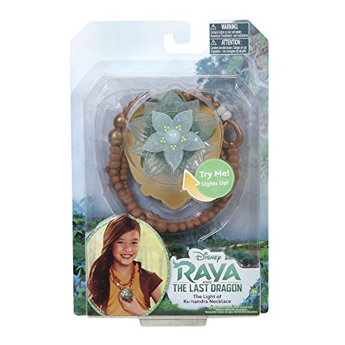 Disney Raya Dragon Flower Light Up Necklace- Brown, White, Blue #TOP5