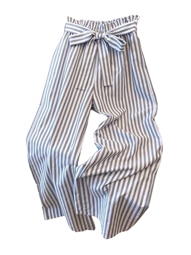 MakeMeChic Women's Striped High Waist Pants Wide Leg