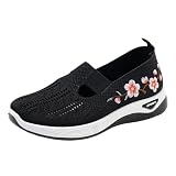 Chaussures Orthopediques Femmes Ete Confortable Pieds Larges sans Lacets Basket Mains Libres Mode et Sport Compensées Confort Chic Sneakers Legere Shoes