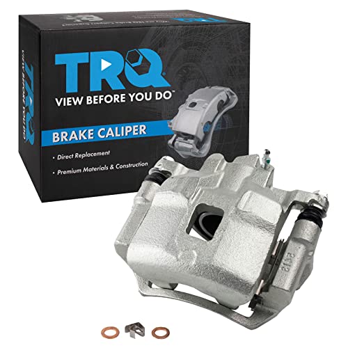 Image of TRQ Front Right Brake Caliper w /Bracket Passenger Side