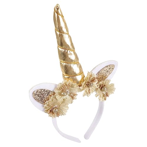 Zerodeko diadema de unicornio Accesorios para niñas venda floral chicas Diadilla dibujos animados de diadema accesorio para la cabeza cintas para el cabello para niñas tela