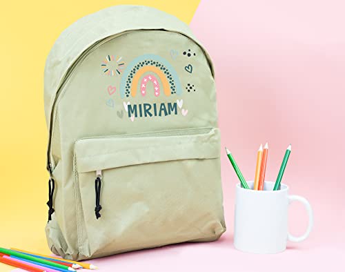 Variante de Made in Gift mochilas personalizadas niños Arcoíris Pastel mediana