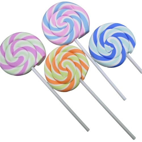 10pc - Simulated Lollipop Shaped Eraser with Simple and Minimal Debris-Candy Shape