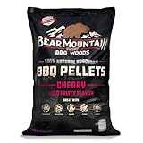 Bear Mountain BBQ 100% All-Natural Hardwood Pellets - Cherry Flavor (20 lb. Bag) Perfect for Pellet Smokers, or Any Outdoor Grill | Mild, Fruity Wood-Fired Flavor