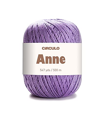 Image of CIRCULO Anne Yarn for Crocheting & Knitting, 100% Mercerized Brazilian Virgin Cotton, Soft Fingering Weight, 547 Yds, 5.19 Oz - Color 6399 Azalea