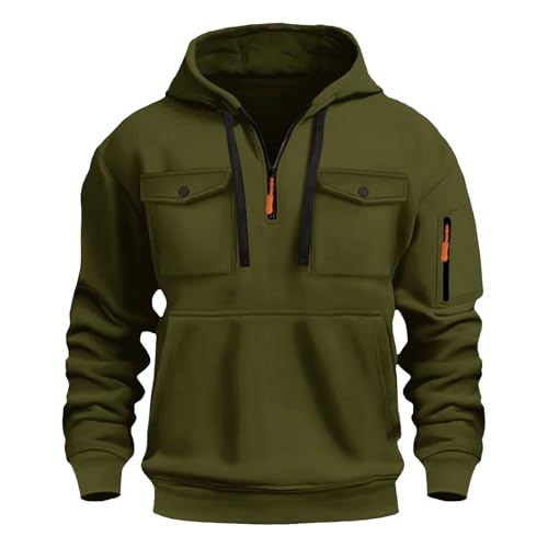 Hoodies for Men Fashion Pullover Hoodie Long Sleeve Casual Loose Fit Heavyweight Hooded Sweatshirt with Pocket2