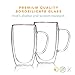 Kitchables Double Walled Glass Coffee Mugs Set of 2, 15oz - Insulated Glass Coffee Mugs for Cappuccino, Latte, Tea, Espresso - Latte Cup - Tazas Para Cafe