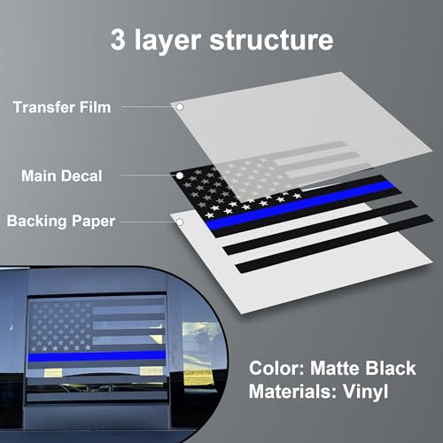 Image of Zhizhong Rear Middle Window Decals for Toyota Tacoma 2005-2023