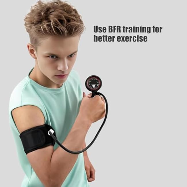 BFR Blood Flow Restriction Bands 4 Workout Bands for Arms Legs, Muscle Building Occlusion Bands Without Weightlifting Fitness Body Building Occlusion Training Pump (2 Arm Bands+ 2 Leg Bands), Black