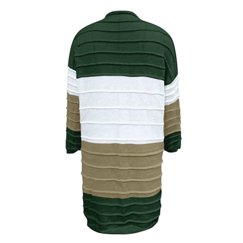 Cardigan manches longues femme chaud ouvert devant avec poches pour l'hiver - 4