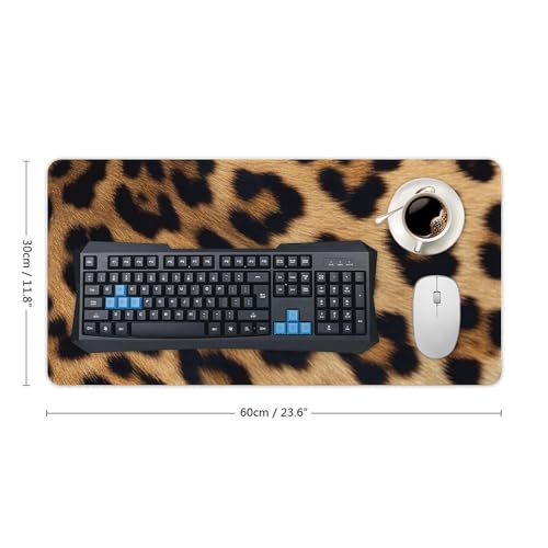 Alfombrilla para escritorio rugosa con diseño de leopardo blanco miniatura 2