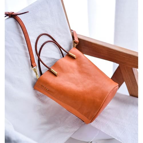 Genuine leather handbag for Women,Trendy large-capacity Bucket shoulder bag,Soft casual crossbody bag,purse,tote4