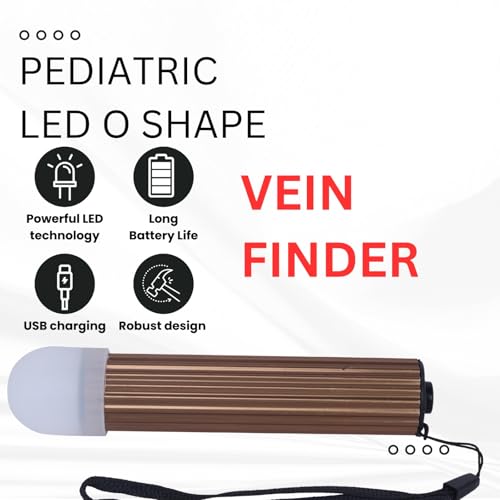 Image of Pediatric Vein Finder Portable & Rechargeable LED Vein Locator for Children, Infants, and Newborns Improved Vein Visibility for Pediatric and Neonatal Care (Brown)