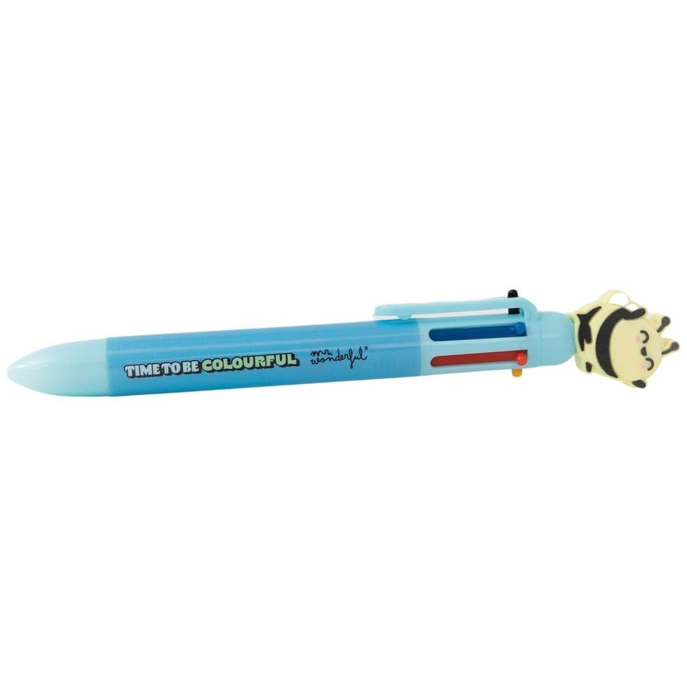Mr. Wonderful - Bee multicolor pen - Pen with 6 colours - Time to be colourful