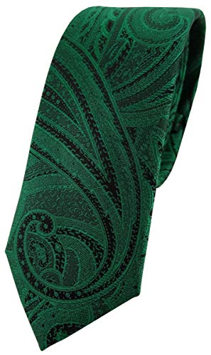 Cravate imprimé cachemire TigerTie homme vert : finis les nœuds mous et les plis