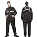 Combinaison De Pluie Pour Homme Femme, À Capuche Moto Imperméable Et Réfléchissante Ensemble(Manteaux+Pantalons) Deux Pièces, Vêtements De Travail Blouson Tenue Pluie,Noir,XXL