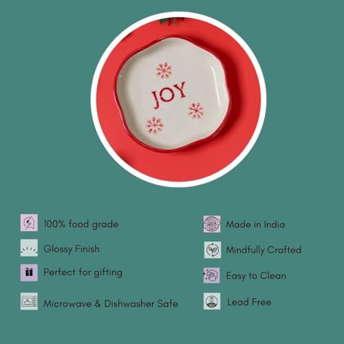 Image of WEAVING HOMES Joy Handmade Dessert Plate, Size: 11 cm Microwave & Dishwahsher Safe (Set of 1)