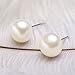 EVER FAITH Women's 925 Sterling Silver AAA Freshwater Cultured Pearl Button Stud Earrings - 10MM