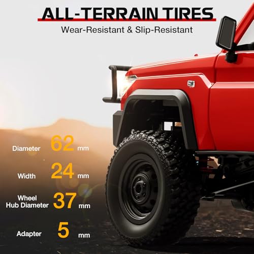 Image of ARRIS MN82T 1 /12 RC Rock Crawler Climbing Truck with Crane Hook, Toyota LC794WD Off Road RC Car with LED Lights, 2.4GHz Full Proportional Control RTF Toy Vehicle Gifts