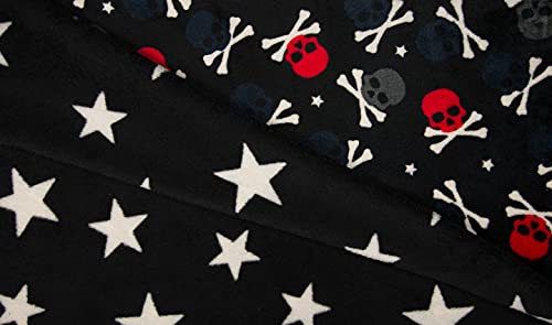 Tissu polaire réversible noir au mètre 500x140 cm pour couture